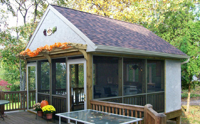 Outdoor Screened-In Kitchen